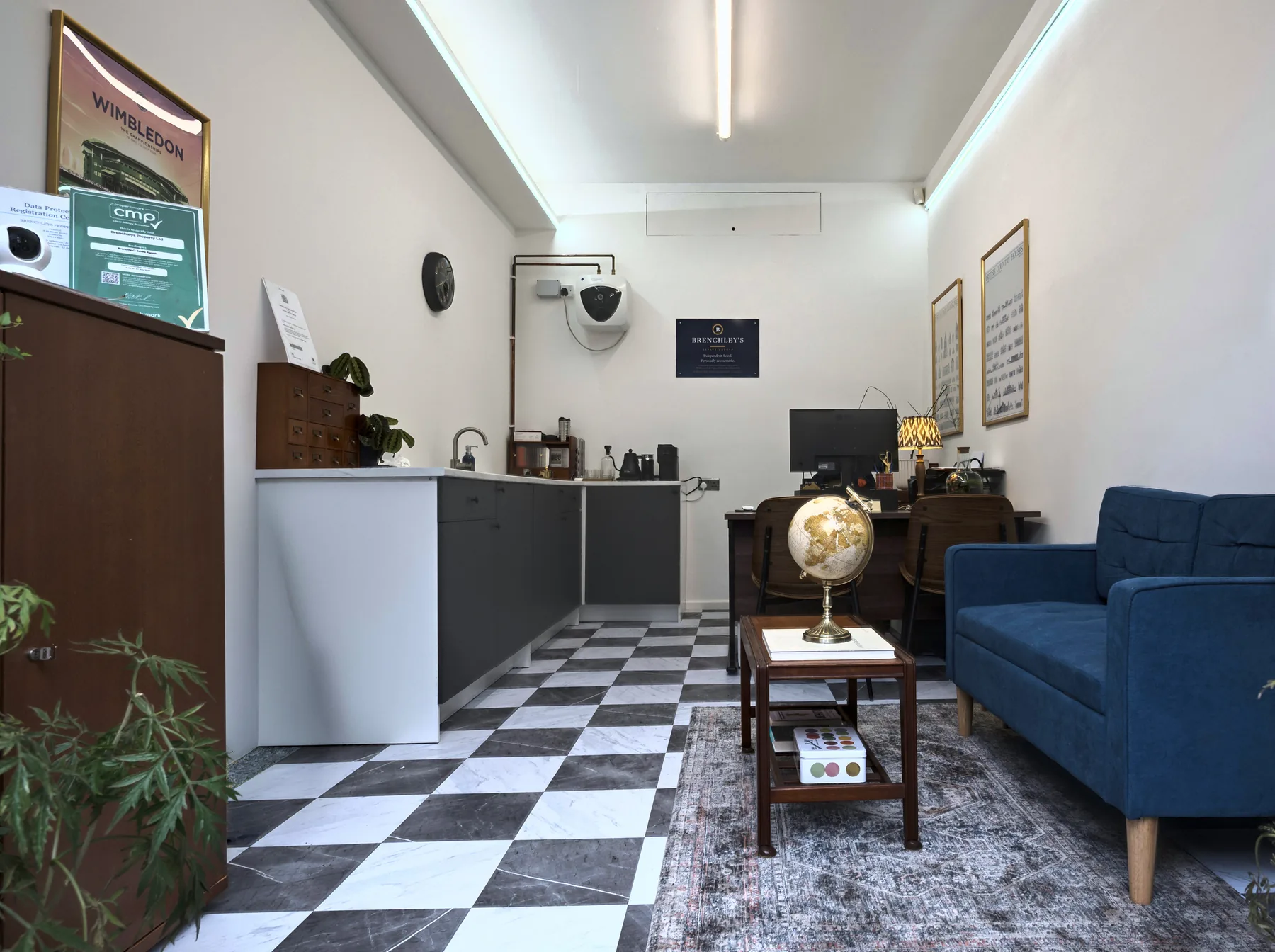 Inside Brenchley’s Estate Agents office at Merton Abbey Mills in Wimbledon