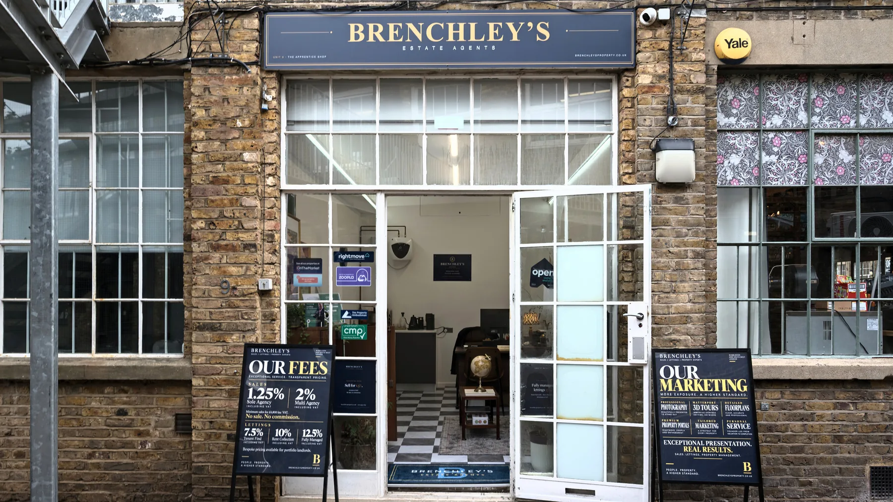 Brenchley’s Estate Agents office at Merton Abbey Mills in Wimbledon