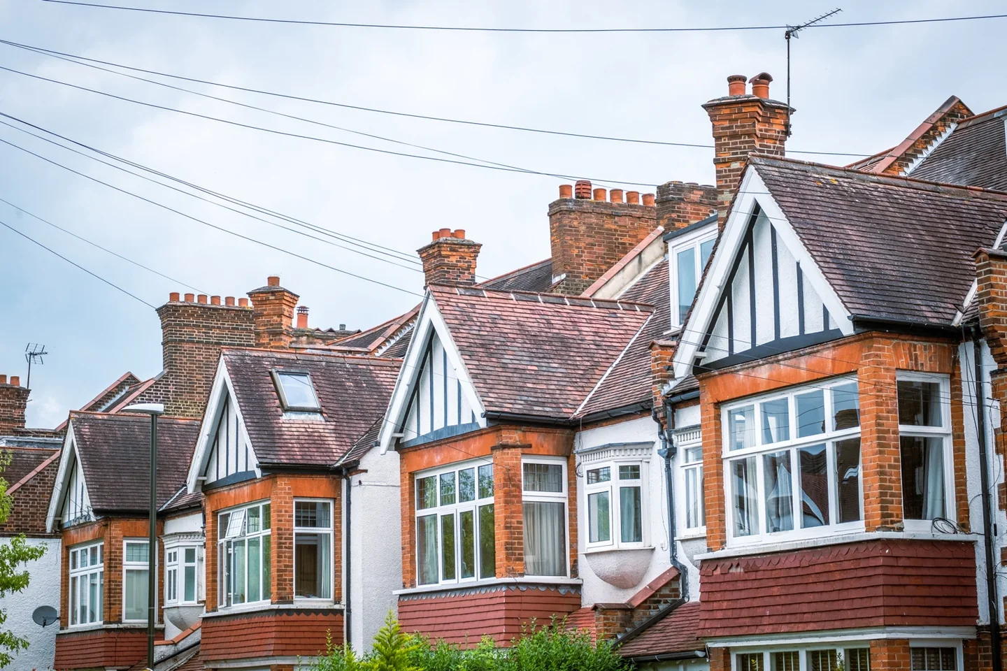 Period homes and rooftops in Wimbledon